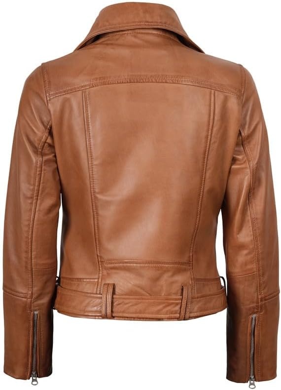 image:imageBlingsoul Real Leather Jacket Women Lambskin Jackets for WomensAldo Brown Jacket