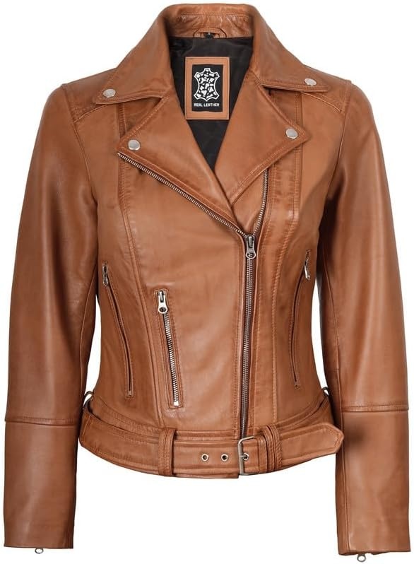 image:imageBlingsoul Real Leather Jacket Women Lambskin Jackets for WomensAldo Brown Jacket