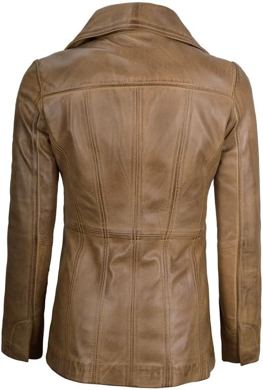 image:imageBlingsoul Real Leather Jacket Women Lambskin Jackets for WomensBitonto Blazer Camel