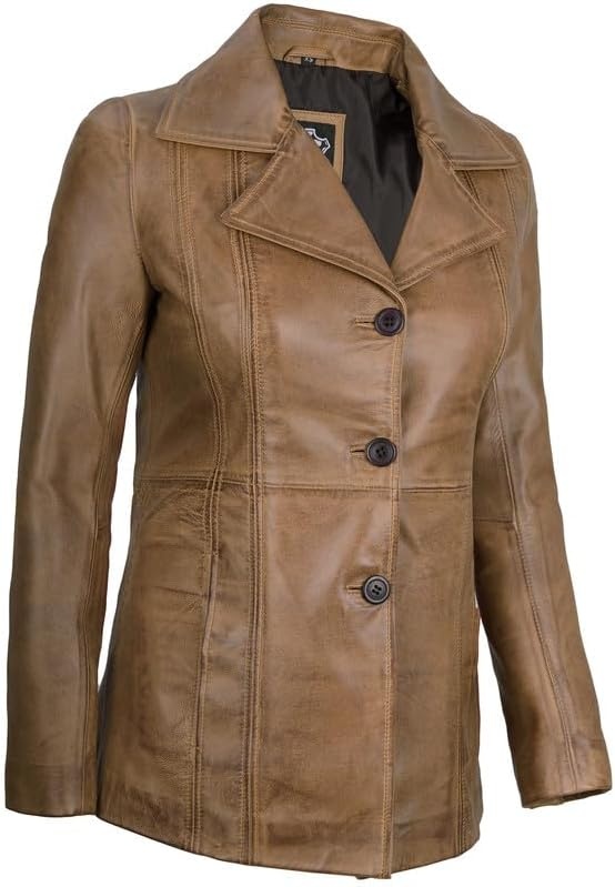 image:imageBlingsoul Real Leather Jacket Women Lambskin Jackets for WomensBitonto Blazer Camel