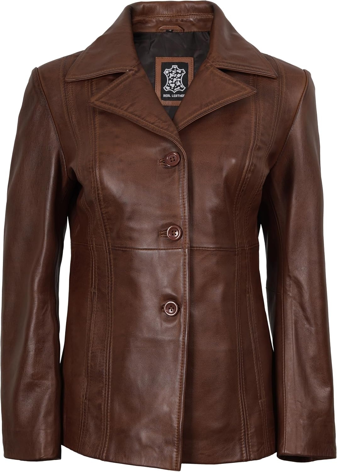 image:imageBlingsoul Real Leather Jacket Women Lambskin Jackets for WomensBitonto Brown Jacket