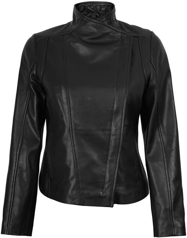 image:imageBlingsoul Real Leather Jacket Women Lambskin Jackets for WomensBlack Arezzo Jacket