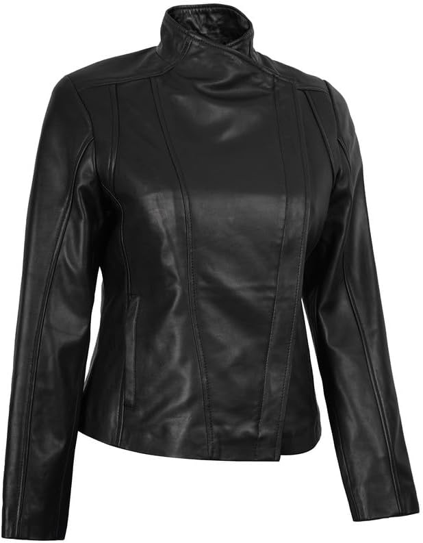image:imageBlingsoul Real Leather Jacket Women Lambskin Jackets for WomensBlack Arezzo Jacket