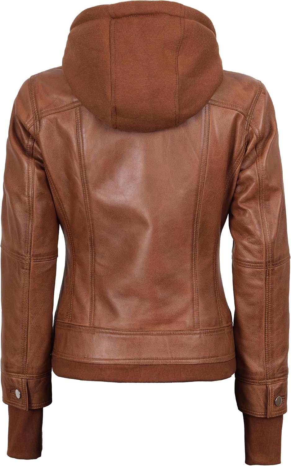 image:imageBlingsoul Real Leather Jacket Women Lambskin Jackets for WomensBrown Tan Wax