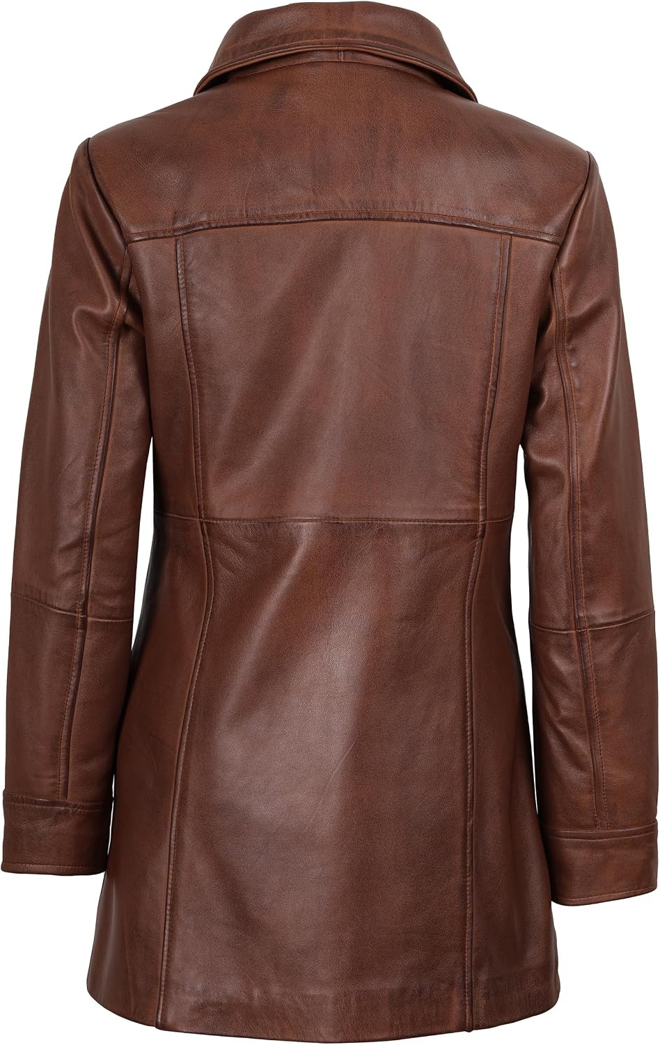 image:imageBlingsoul Real Leather Jacket Women Lambskin Jackets for WomensKnds Cognac Wax