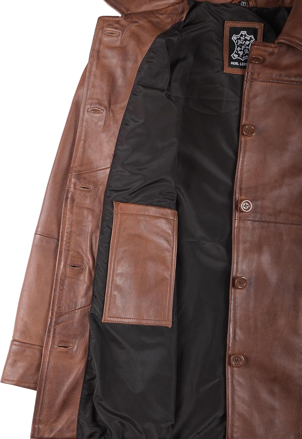 image:imageBlingsoul Real Leather Jacket Women Lambskin Jackets for WomensKnds Cognac Wax