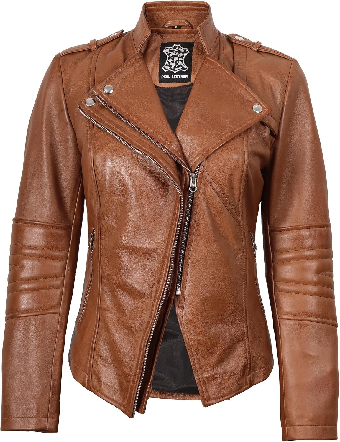 image:imageBlingsoul Real Leather Jacket Women Lambskin Jackets for WomensMonica Tan Jacket