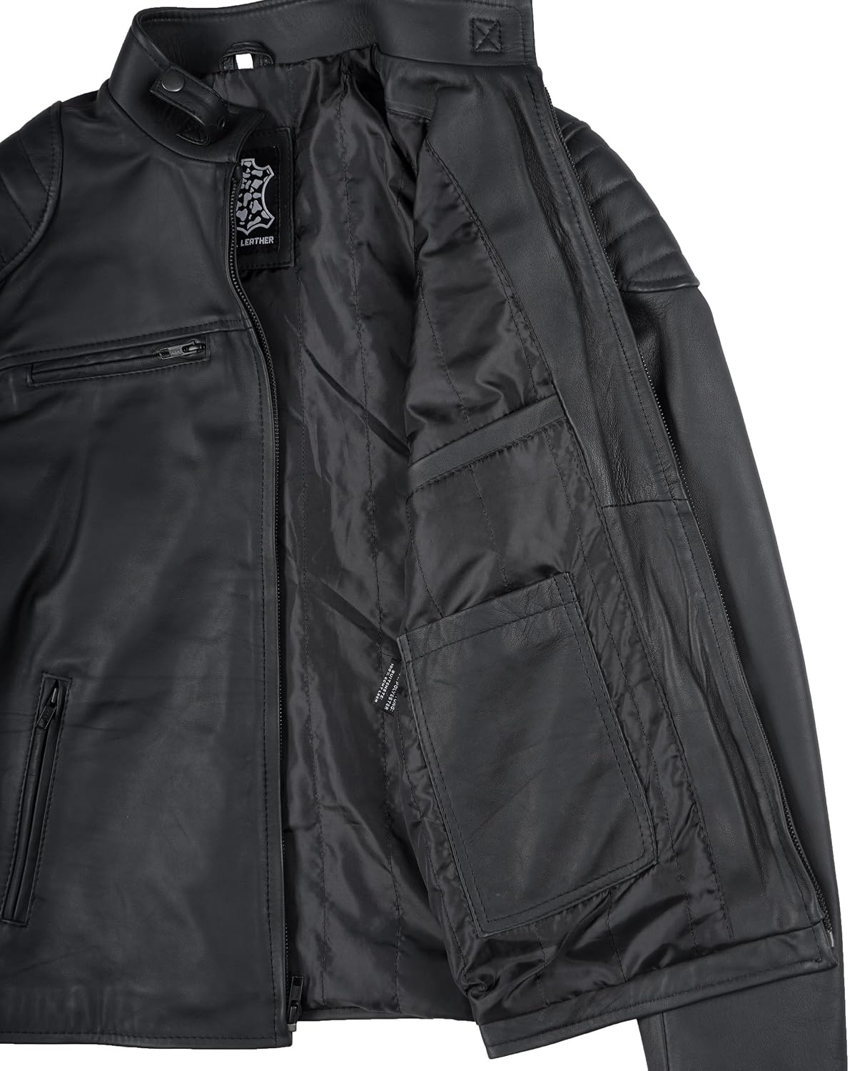 image:imageBlingsoul Real Leather Jacket Women Lambskin Jackets for WomensVermount Matte Black