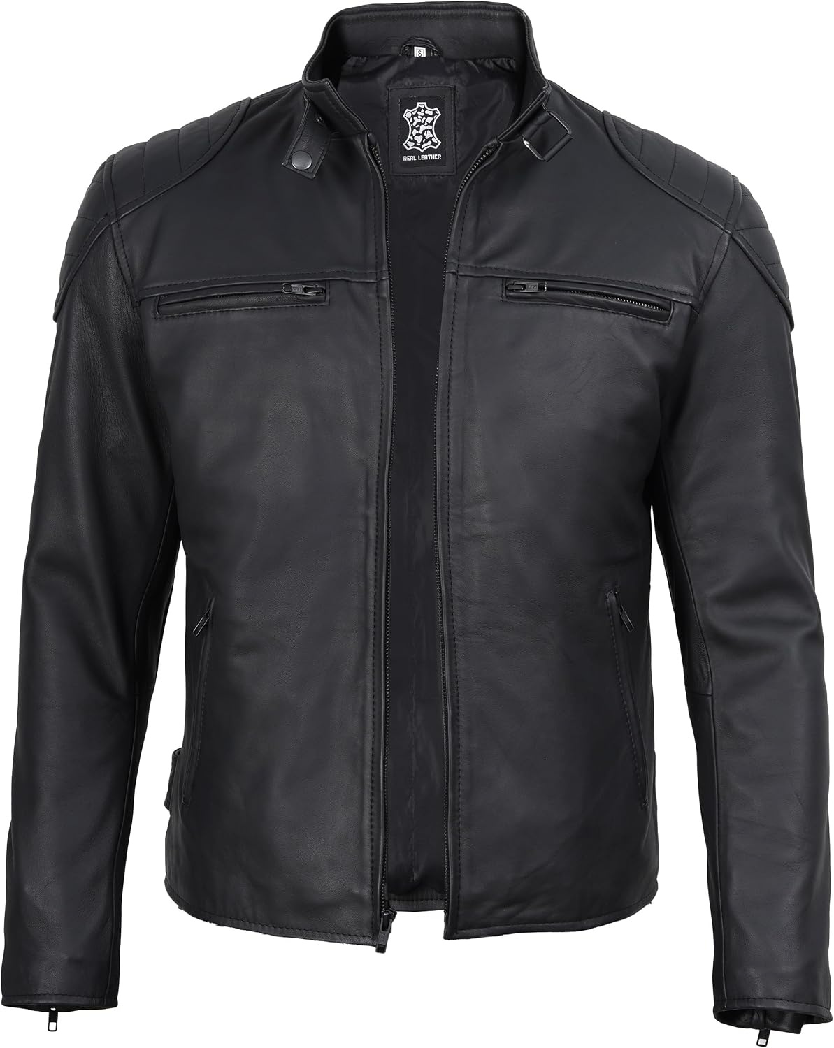 image:imageBlingsoul Real Leather Jacket Women Lambskin Jackets for WomensVermount Matte Black