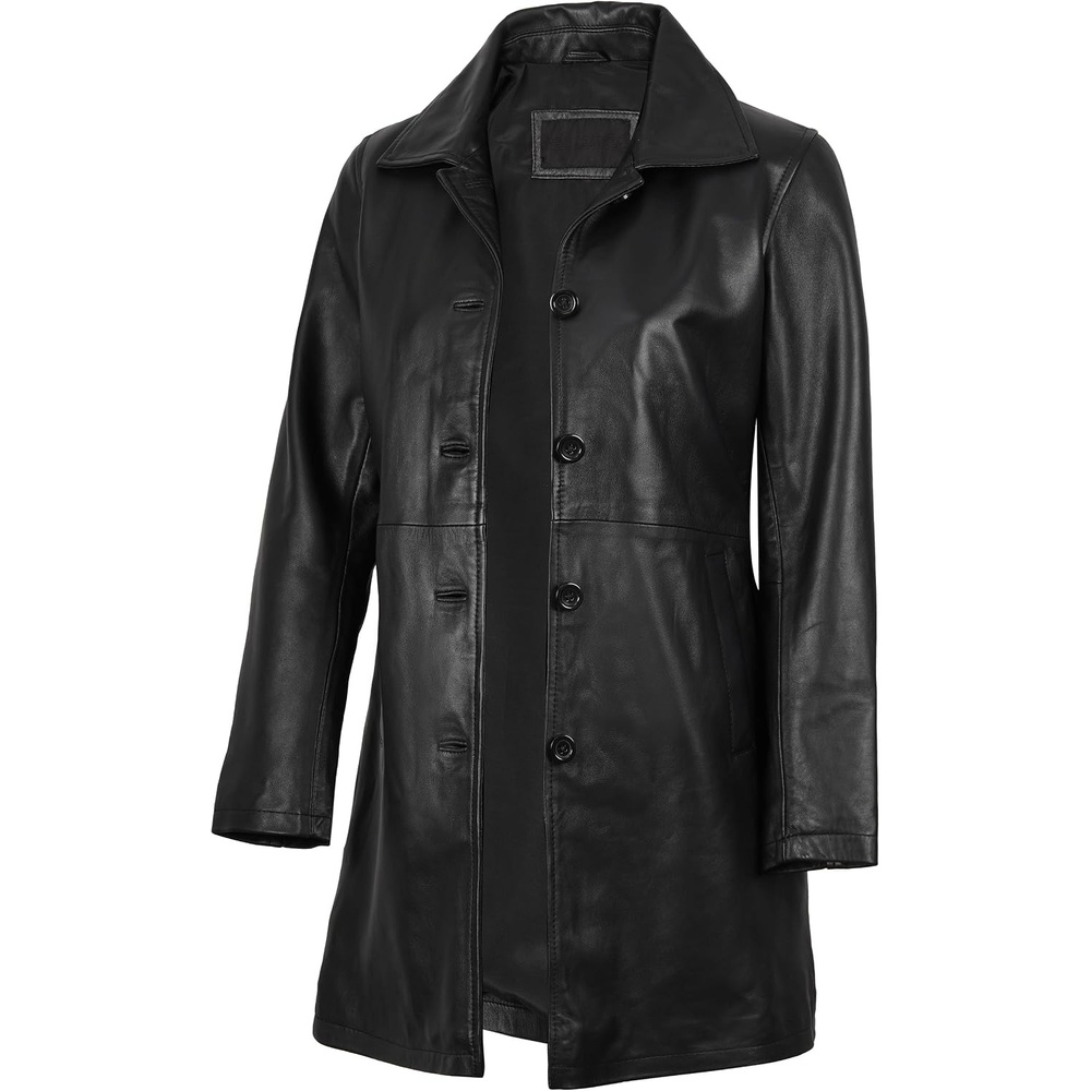 image:imageBlingsoul Real Leather Jacket Women Lambskin Jackets for WomensSuper Black Car Coat