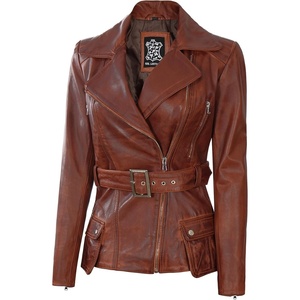 Blingsoul Real Leather Jacket Women – Lambskin Jackets for Womens(Cognac – Victoria Jacket)
