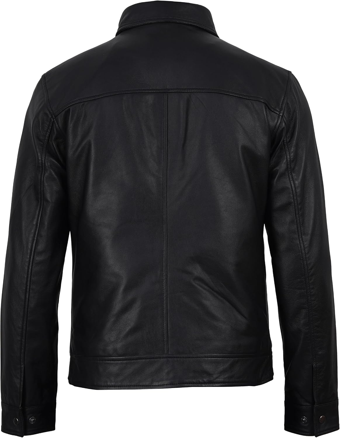 image:imageBlingsoul Classic Real Lambskin Leather Jacket Men Moto Style Leather Jacket For MensBlack