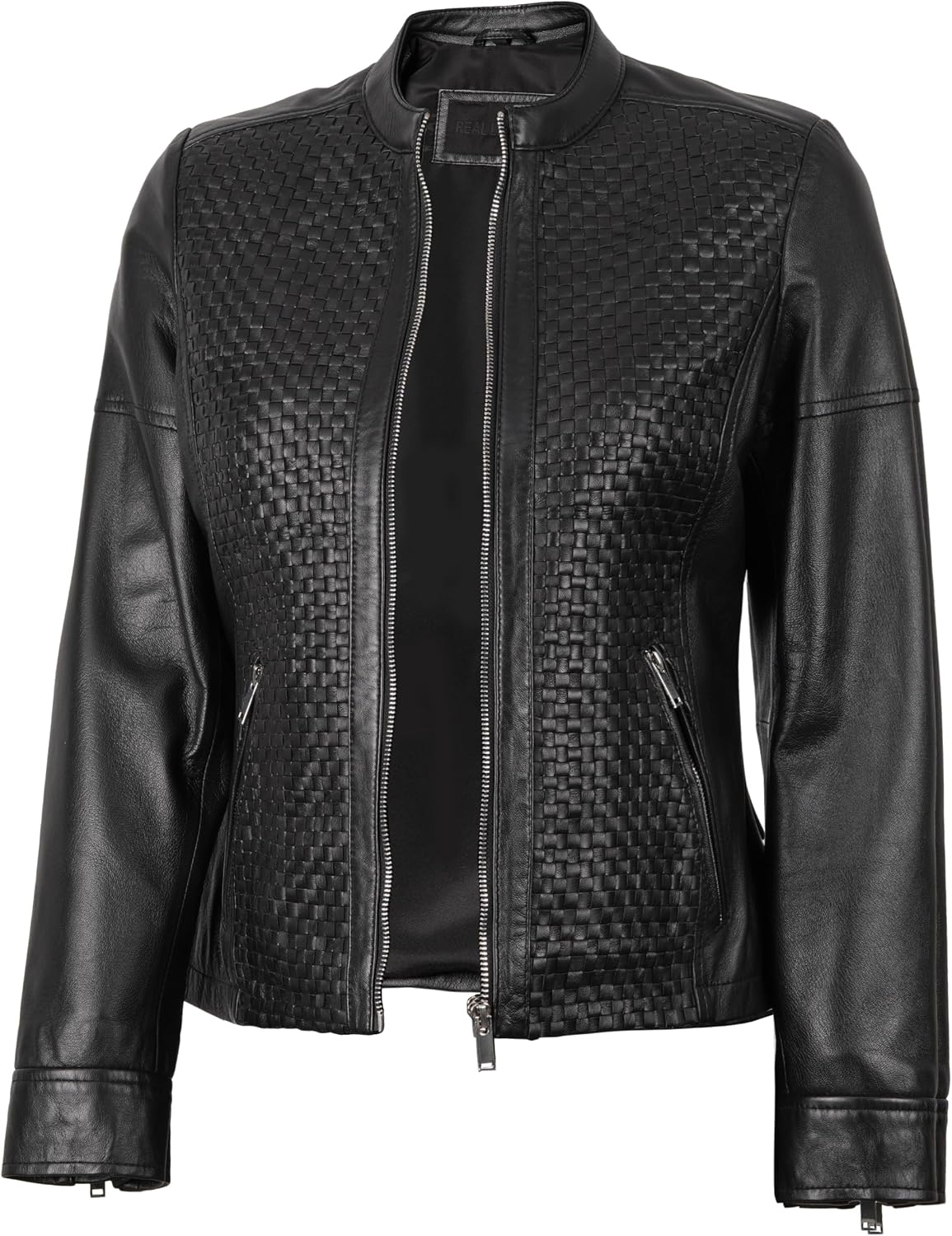 image:imageBlingsoul Disc Leather Jacket Womens In Black 1311526 Maude Black 2XL