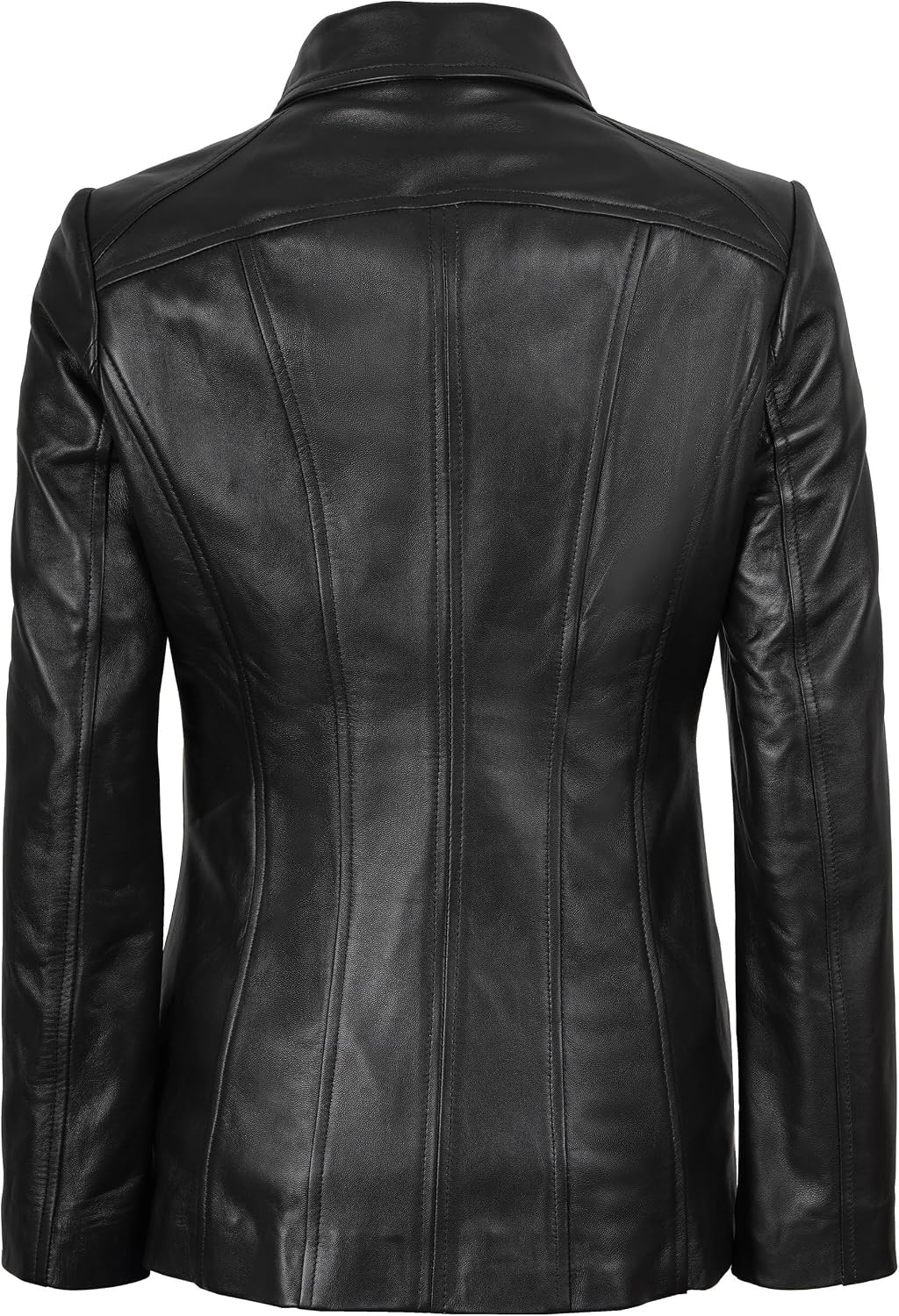 image:imageBlingsoul Leather Coats for Womens Real Long Leather Jacket WomenBlack