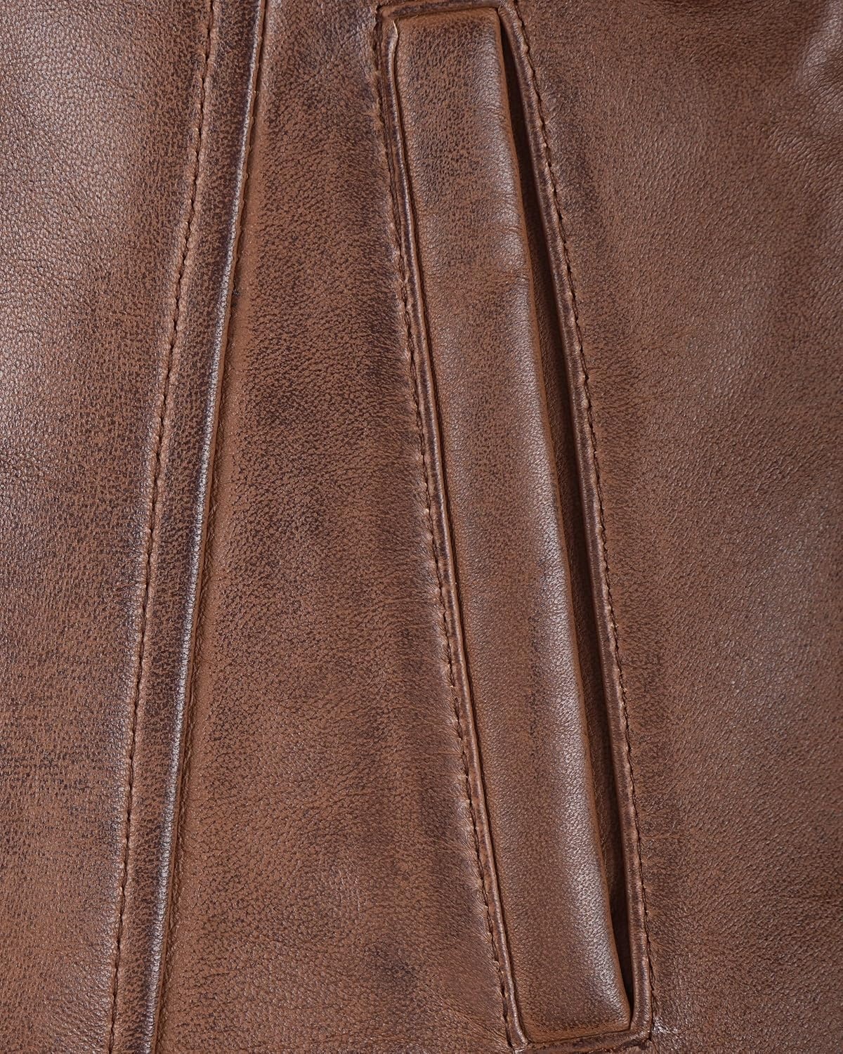 image:imageBlingsoul MidLength Leather Car Coat Women Vintage Long Leather Jacket for Women Real Lambskin Coat with Spread CollarCognac Wax