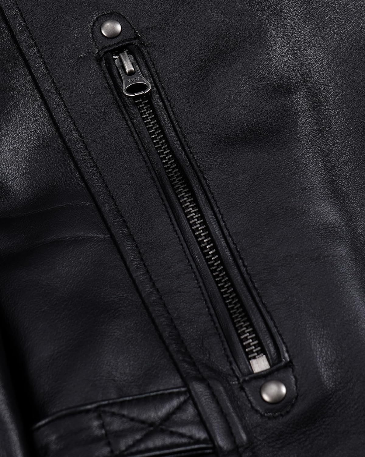image:imageBlingsoul Real Lambskin Leather Jacket Men Cafe Racer Style Premium Mens Leather JacketBlack